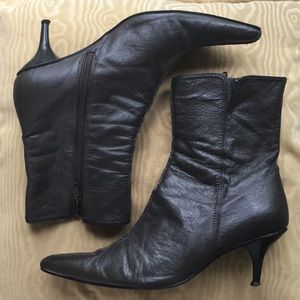 Espresso Leather Dress Demi-Boot